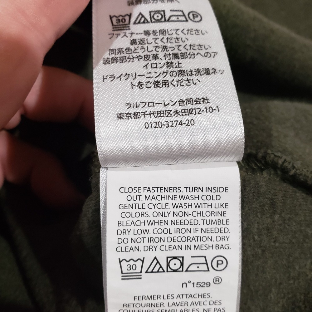 Polo Ralph Lauren Estate Rib Quarter Zip Sweater Mens Green Size XL Pullover - Picture 11 of 11
